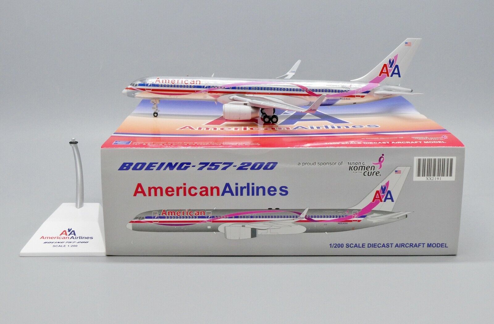 American Airlines B757-200 Reg: N664AA JC Wings Scale 1:200 Diecast model XX2191