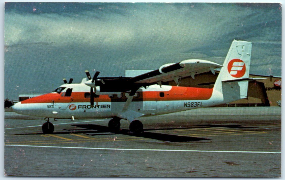 Postcard - Frontier Airlines, DeHavilland Canada DHC-6 Twin Otter