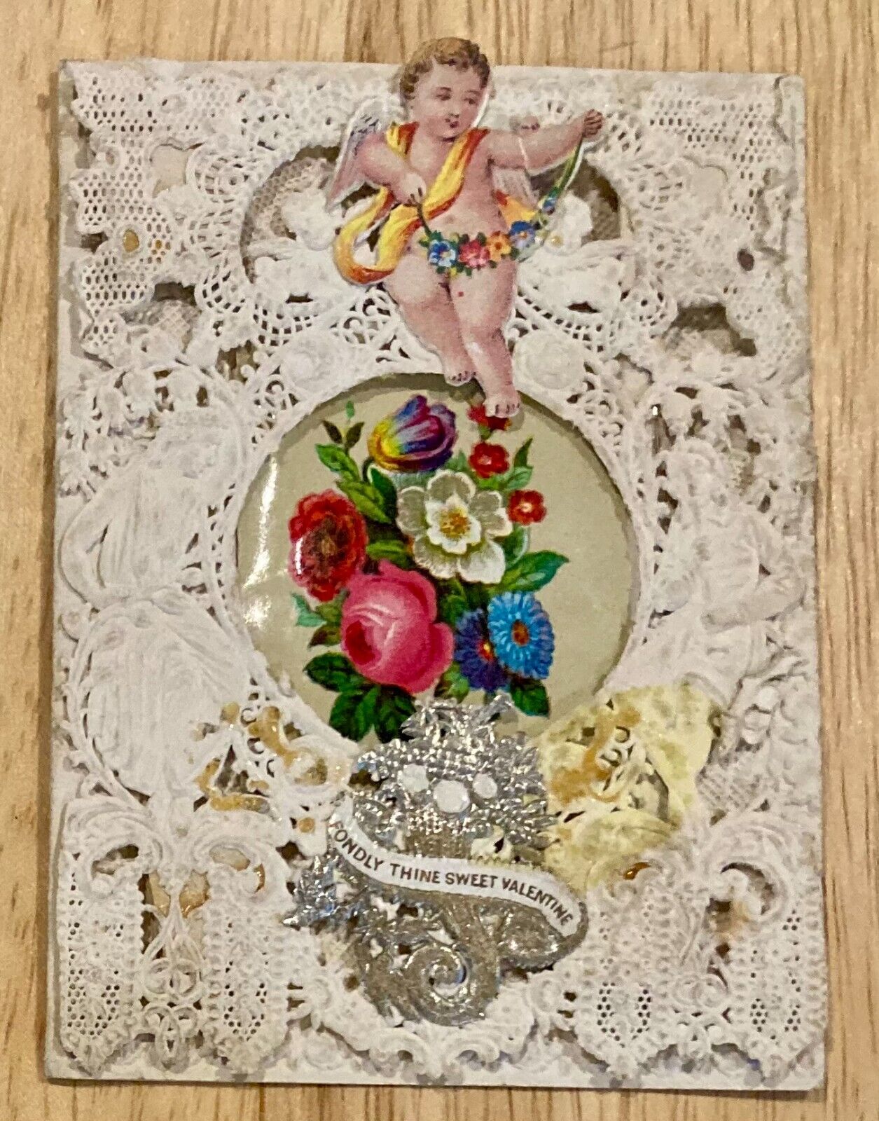 Antique Valentine\'s Card ~ Victorian Era ~ ca 1900  ~Beautiful Detail ~Authentic