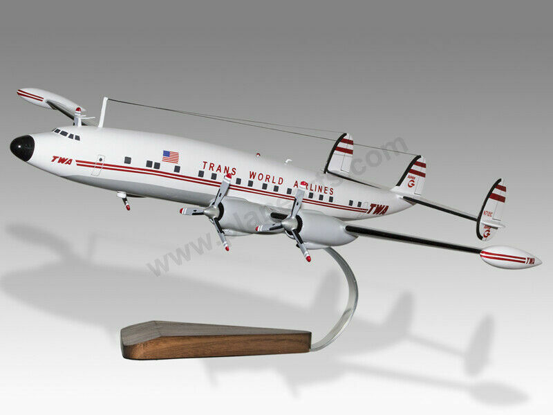 Lockheed L-1049 Super Constellation TWA 2 Solid Wood Handcrafted Display Model