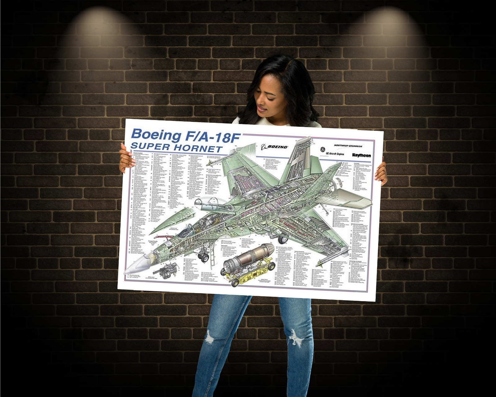 Boeing F/A - 18 F Super Hornet  Cutaway Poster  24\