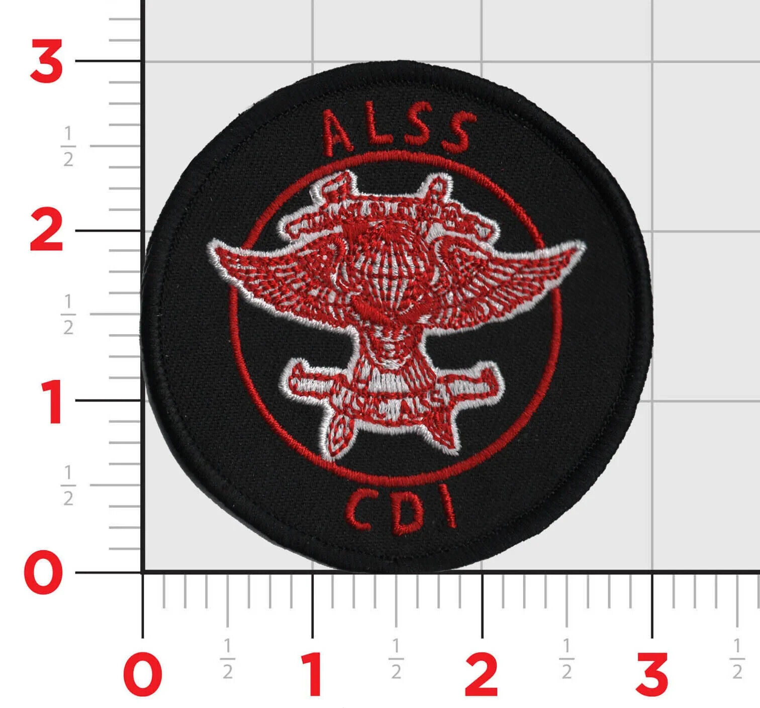 ALSS AVIATION LIFE SUPPORT QUAL QUALIFICATION CDI HOOK & LOOP  EMBROIDERED PATCH
