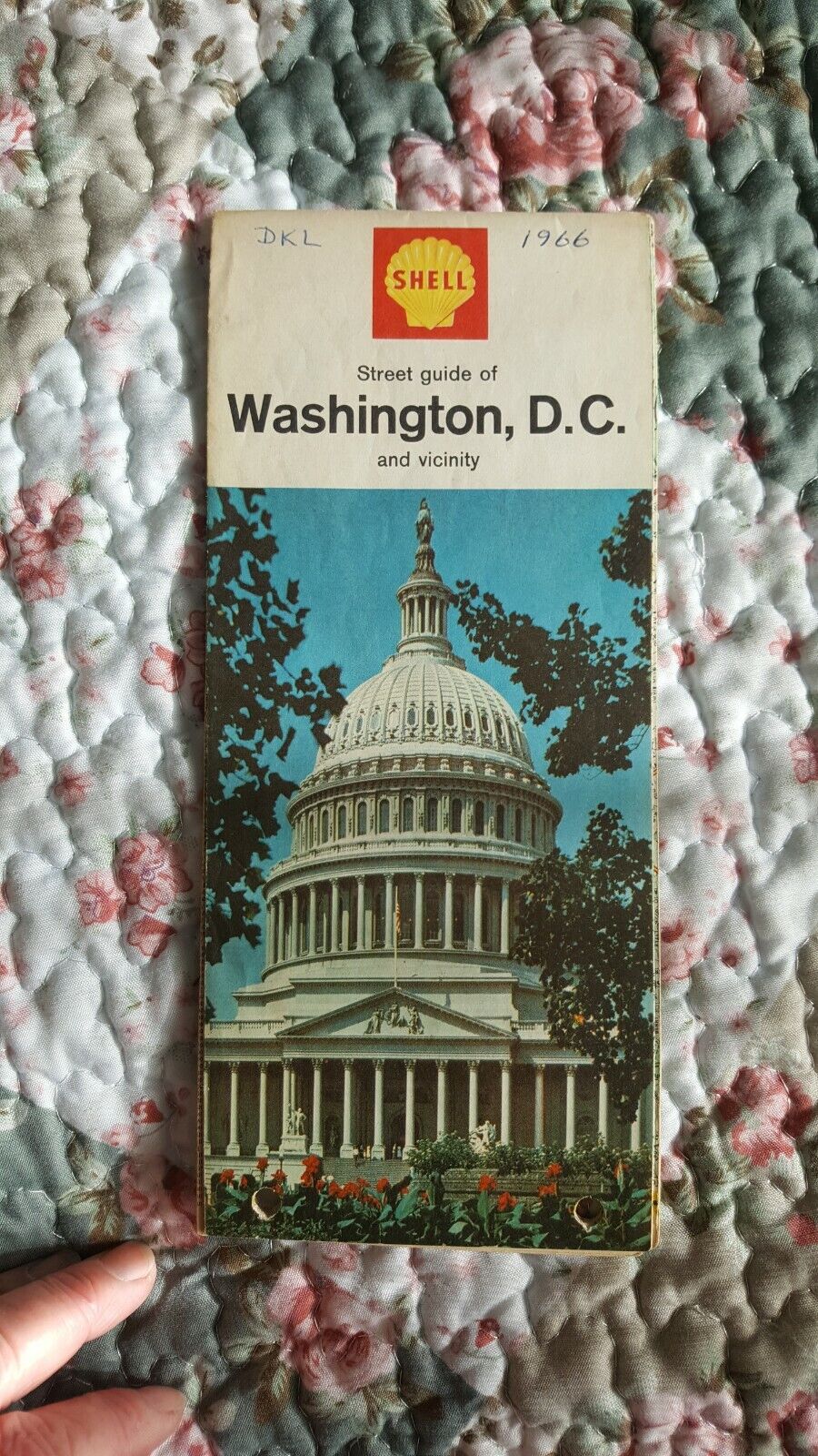 1966 Shell Road Map: Street Guide of Washington, D.C. and Vicinity 
