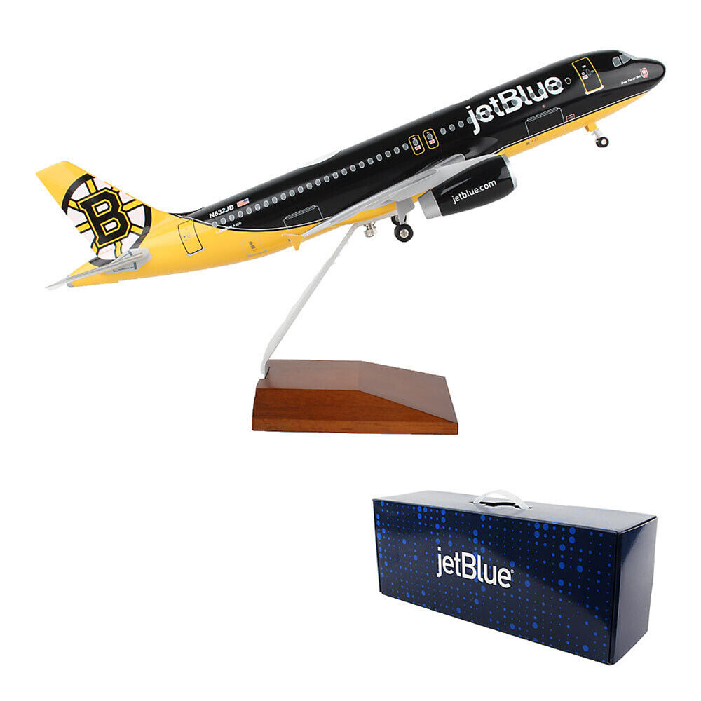 Skymarks Jetblue Airbus A320-200 Boston Bruins Desk Display 1/100 Model Airplane