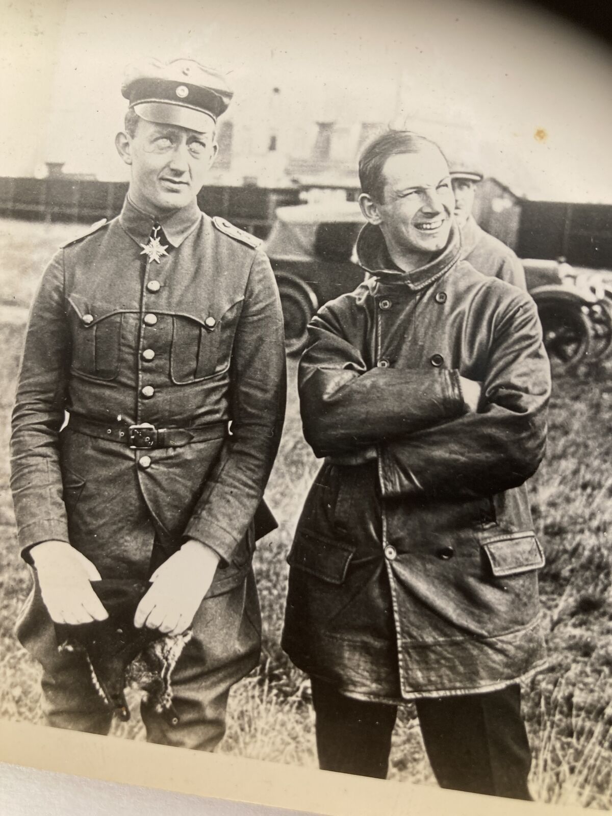 WW1 Original Photo of Aviation Pioneer Tony Fokker and Werner Voss German Ace