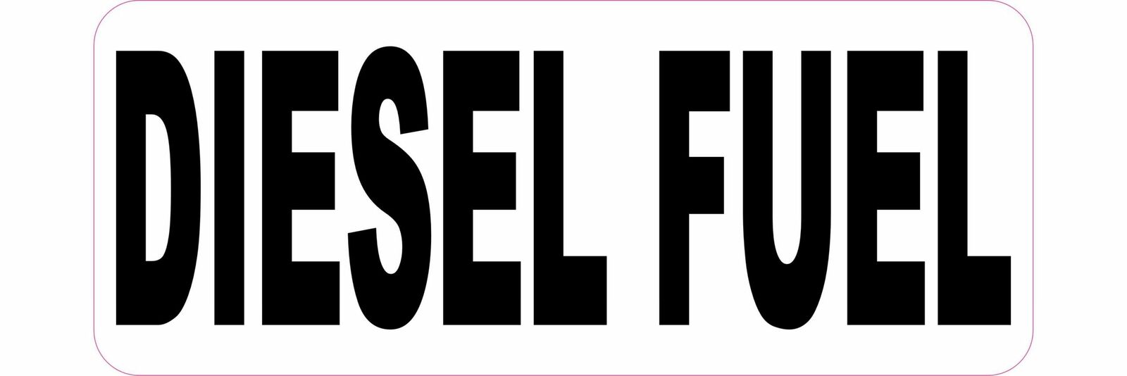 10in x 4in Diesel Fuel Vinyl Sticker Container Label Sign Decal