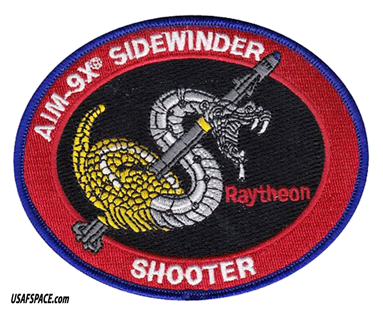 USAF AIM-9X RAYTHEON MISSILE -NEXT GENERATION SIDEWINDER-SHOOTER- VEL PATCH