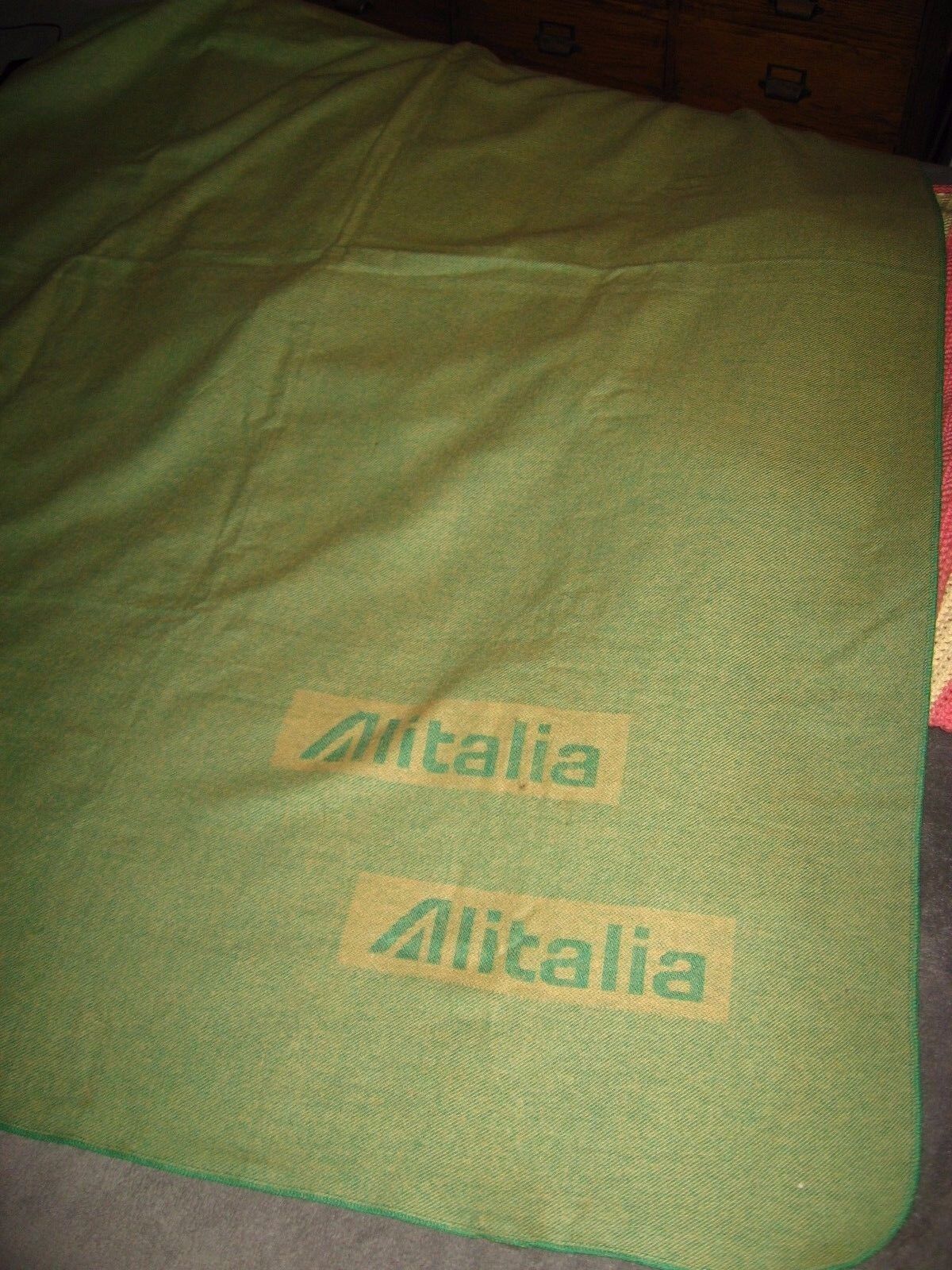 Alitalia Airlines Blanket - Vintage Italian Lanerossi Air Lines Airplane Italy