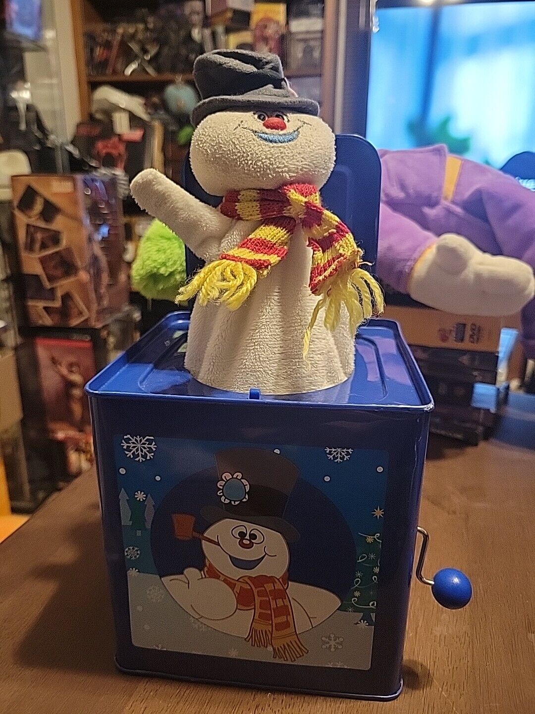 GEMMY 2011 Christmas Frosty The Snowman Jack In The Box Holiday Toy Works Rare