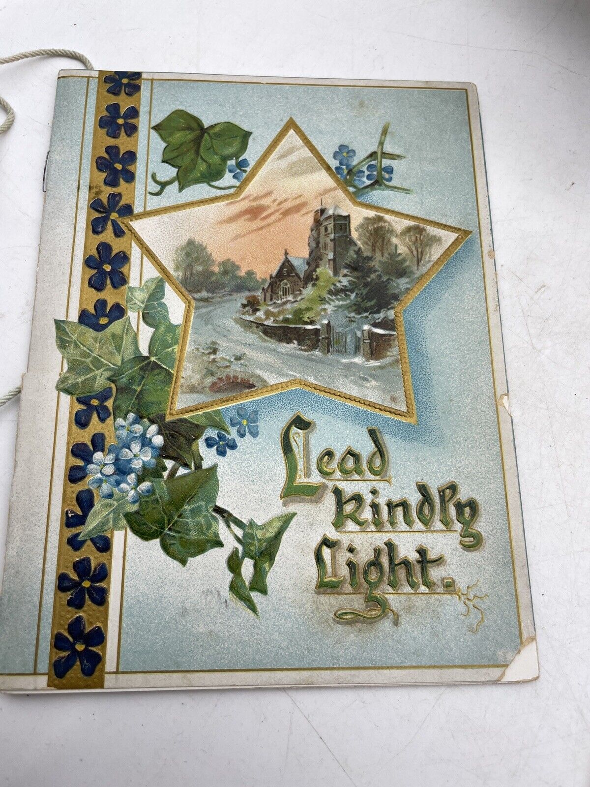 Lead, Kindly Light By Raphael Tuck & Sons Booklet Card, Lithographed Illust