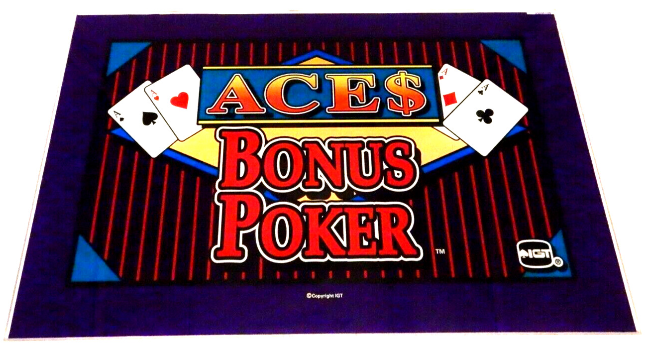 VTG-IGT Casino Video Slot Machine Glass Front Ace$ Bonus Poker-16 1/2
