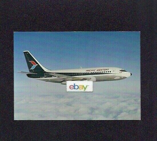 PACIFIC WESTERN AIRLINES CANADA\'S THIRD LARGEST AIR CARRIER 737-200 POSTCARD