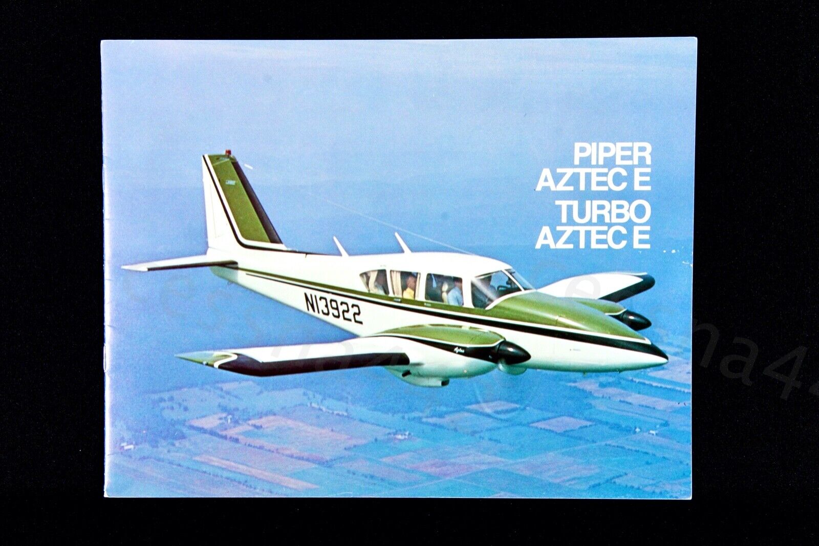 PIPER Vintage Original AZTEC E Turbo Brochure 1975 Color Rare 14 Pages USA Gift