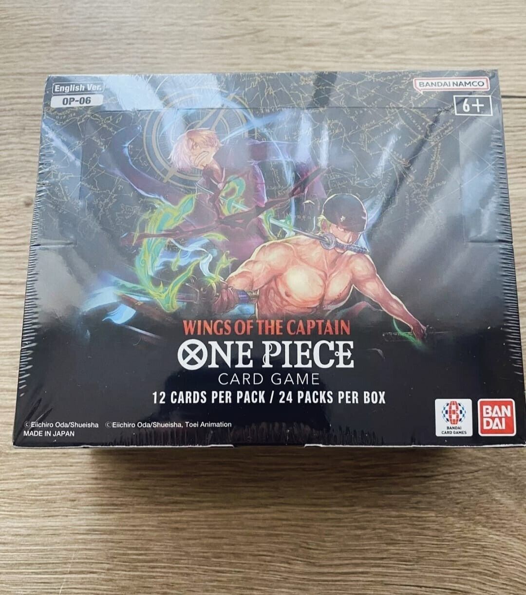 One Piece GCC WINGS OF THE CAPTAIN Display Box 24 Booster Packs OP-06 Eng Sealed