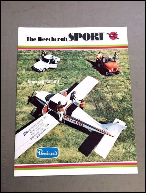 1972 Beechcraft Sport Airplane Aircraft Vintage Sales Brochure Catalog