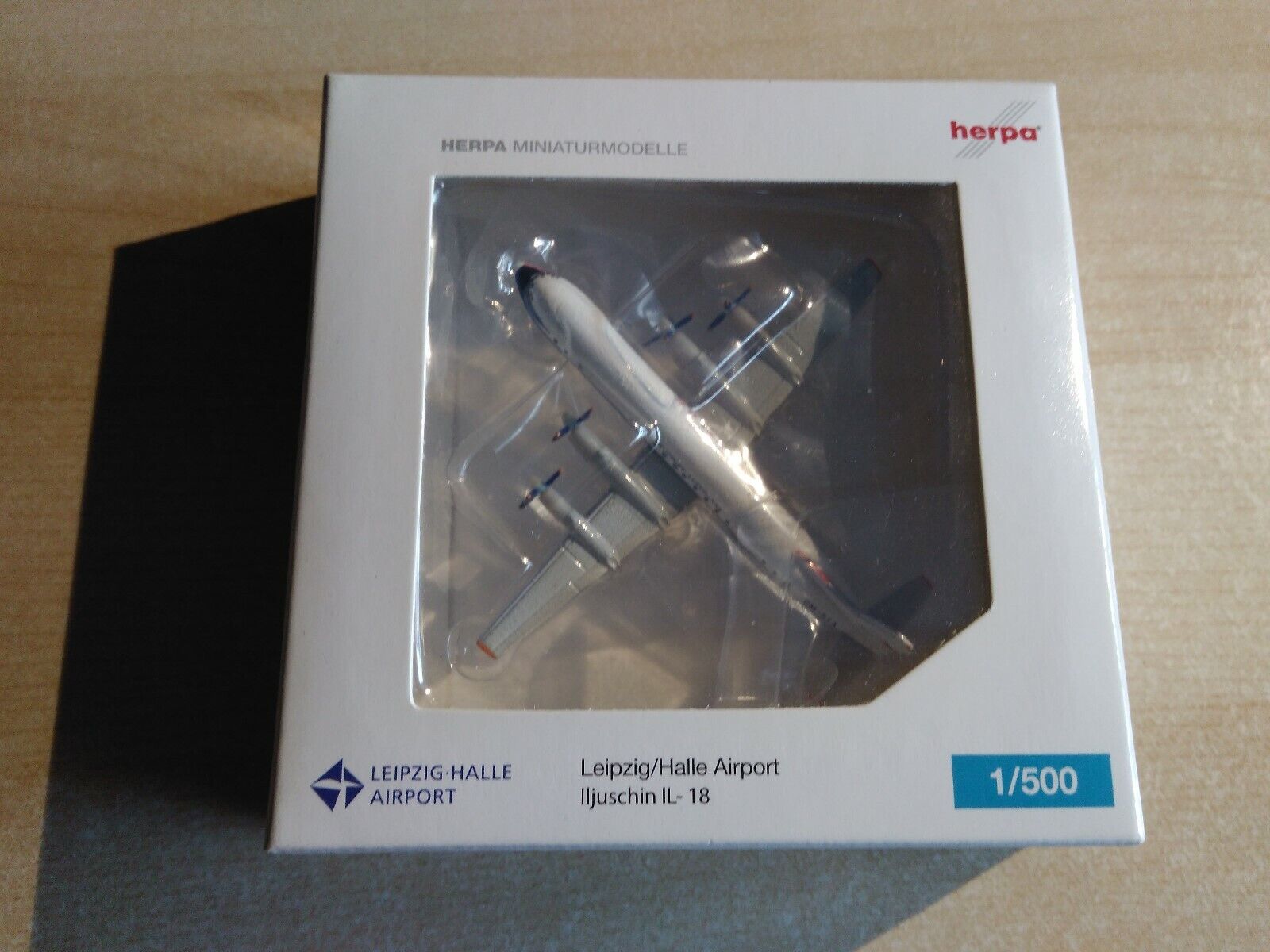  Ilyushin IL-18 Herpa INTERFLUG / LUFTHANSA  SPECIAL MODEL 1/500 LEIPZIG AP 