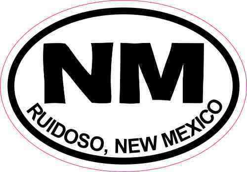 3X2 Oval NM Ruidoso New Mexico Sticker Travel Luggage Decal Car Cup Stickers