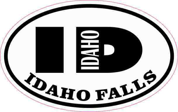 4in x 2.5in Oval ID Idaho Falls Sticker