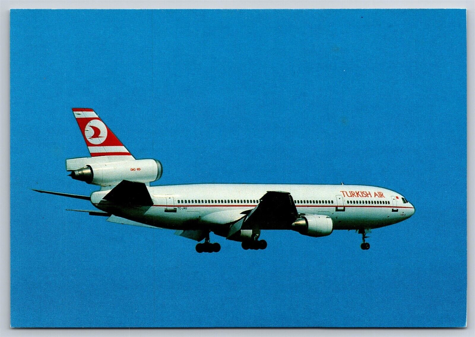 Airplane Postcard THY Turkish Airways Airlines Douglas DC-10-10 TC-JAU FP20