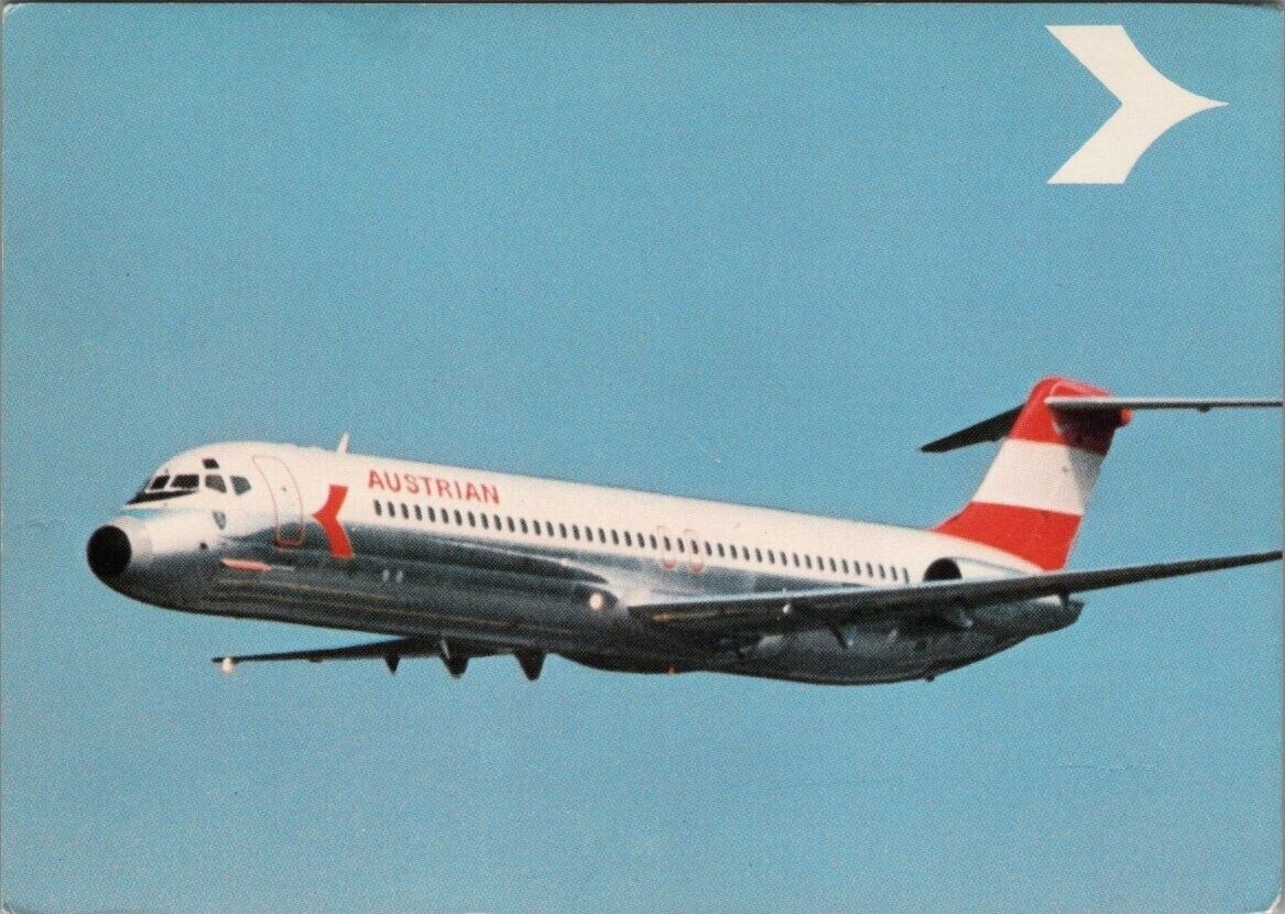 Austrian Airlines Issue Douglas DC 9/51 Airplane Lufthansa Group Postcard UNP