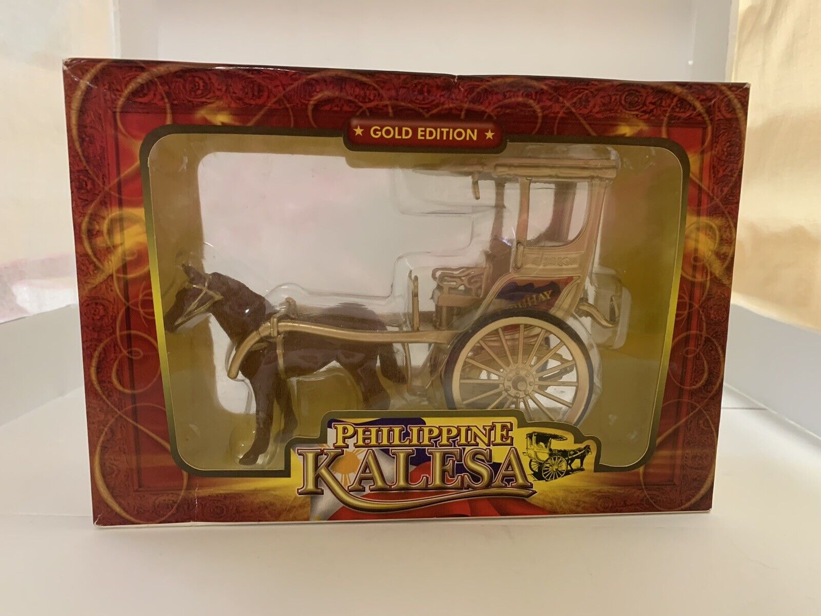 Philippine Kalesa Die-Cast Metal Horse-drawn Carriage Calash - GOLD Edition