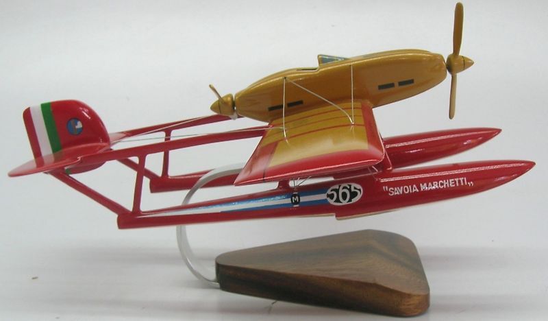 Savoia Marchetti S-65 Airplane Wood Model Replica Small 