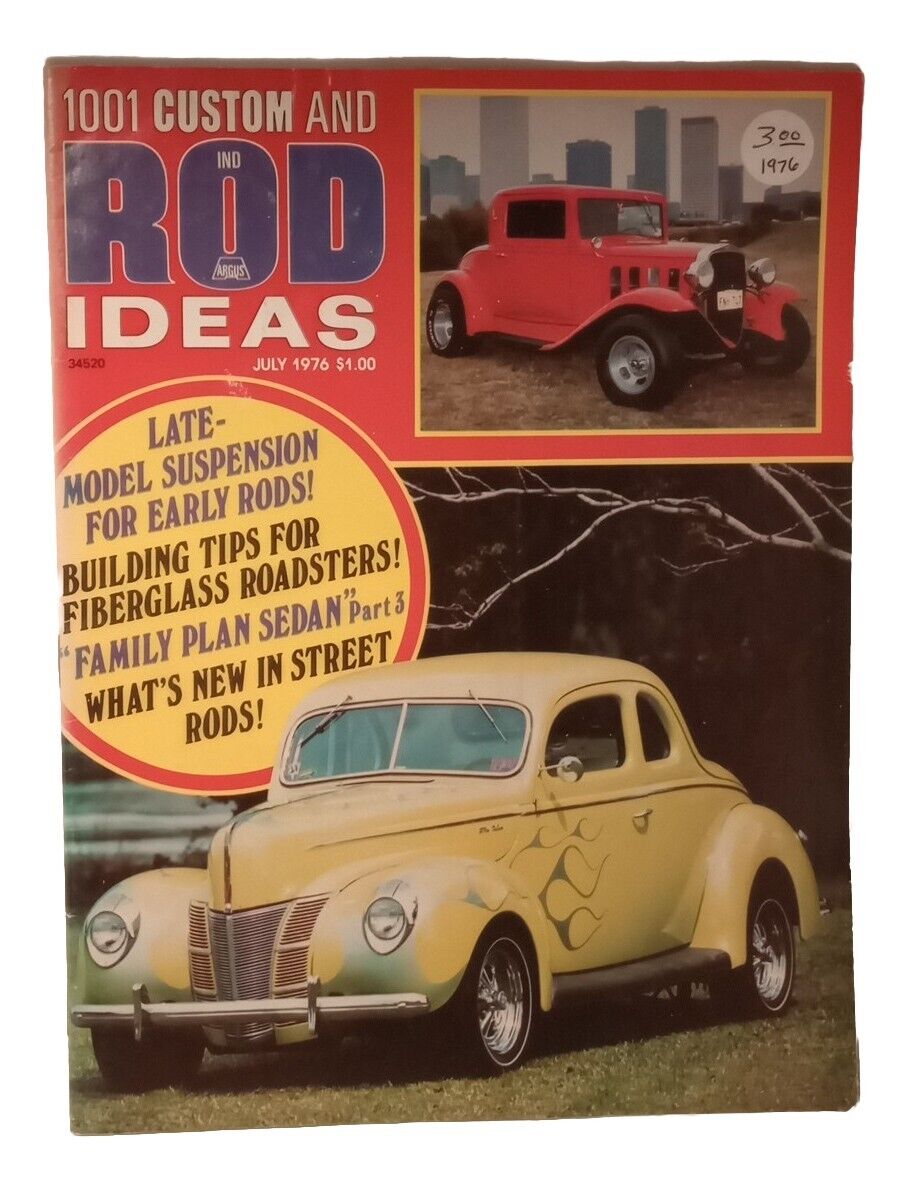 VINTAGE 1001 Custom & Rod Ideas Magazine July 1976 Roadsters Street Rods Autos