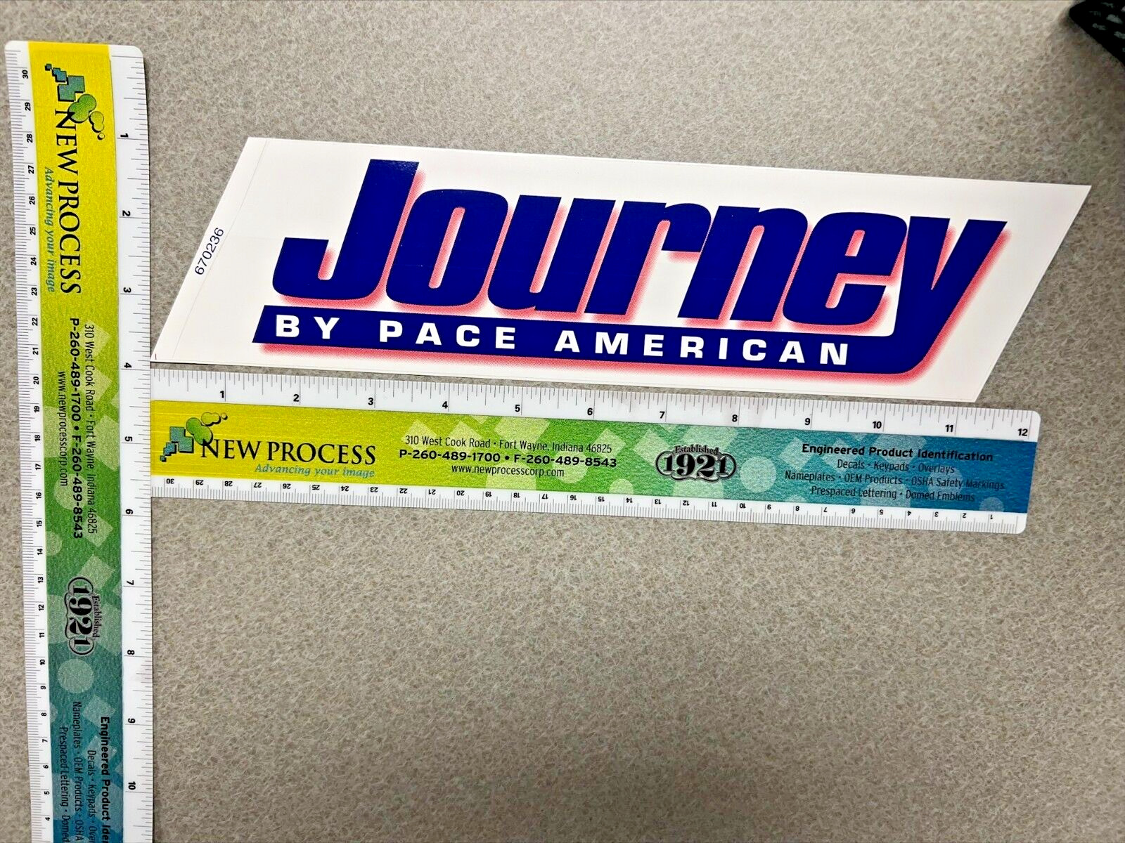 Pace Trailer - Journey by Pace American Logo - Part #670236 (from OEM supplier)