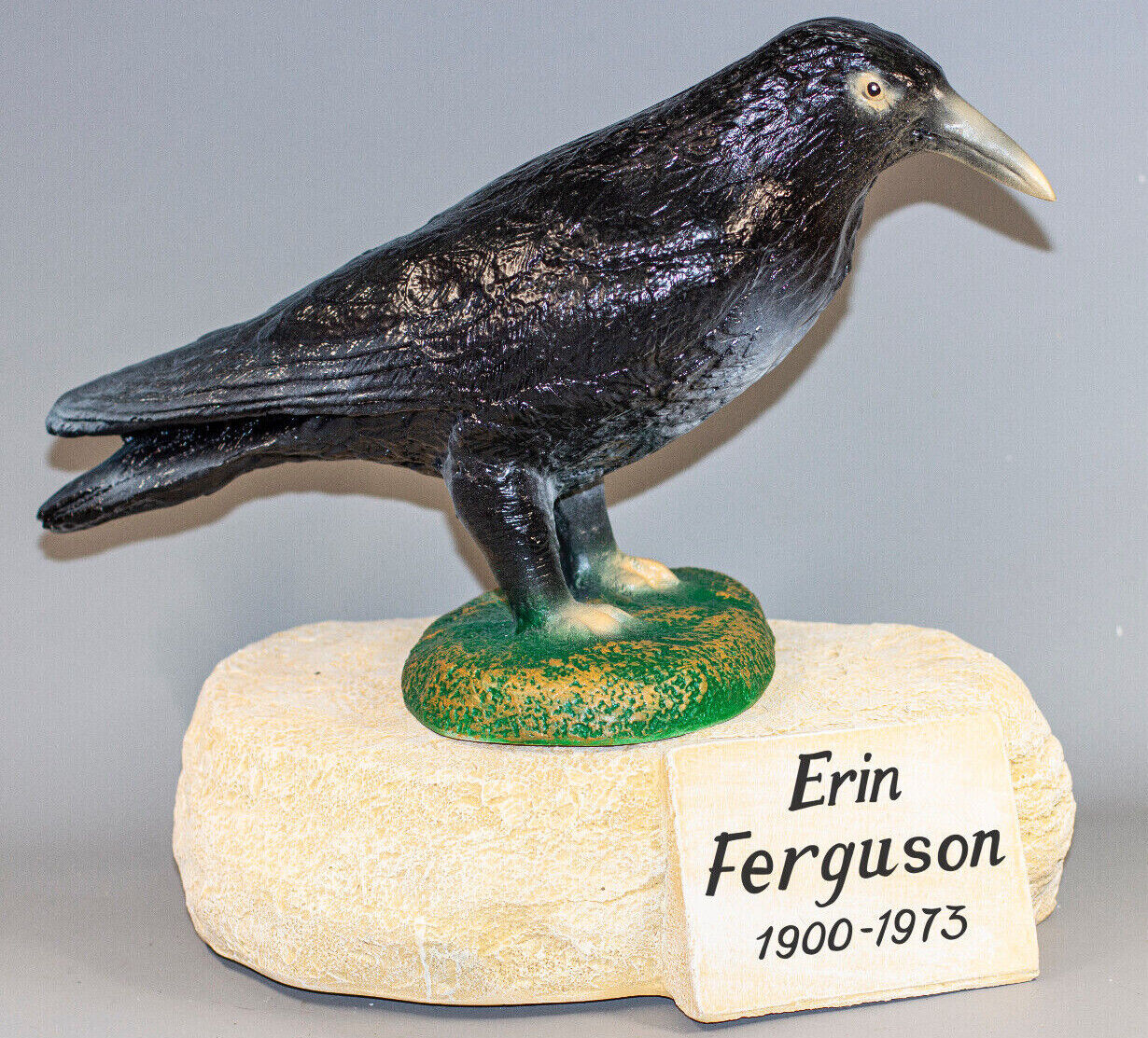 Funeral Urn Adult Human Ashes Holder Memorial Sculpture Raven Remembrance Unique