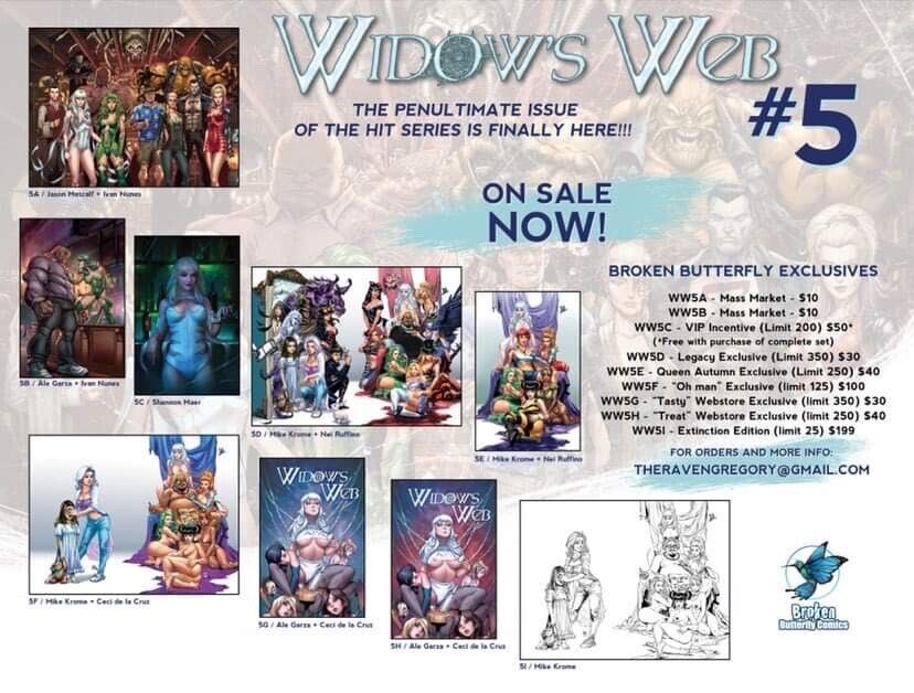 Widow\'s Web #5 BRAND NEW Complete Set ALL RARE Exclusives A-I