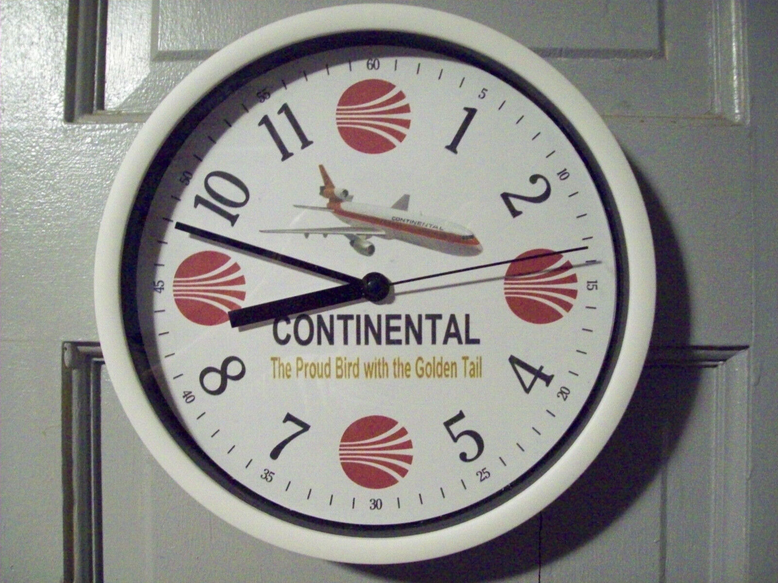 CONTINENTAL AIRLINES CLOCK DC-10-30  DC10  UNITED AIRLINES
