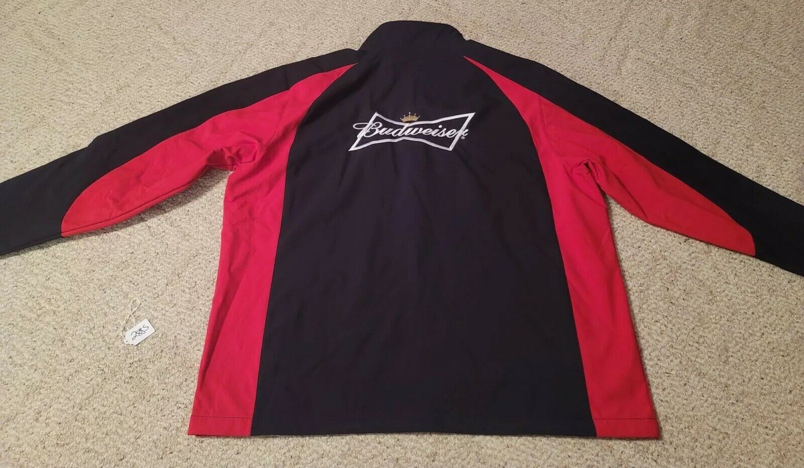 Budweiser Jacket Men\'s 3XL Soft Shell Full Zip Sport Tek Red Black Polyester
