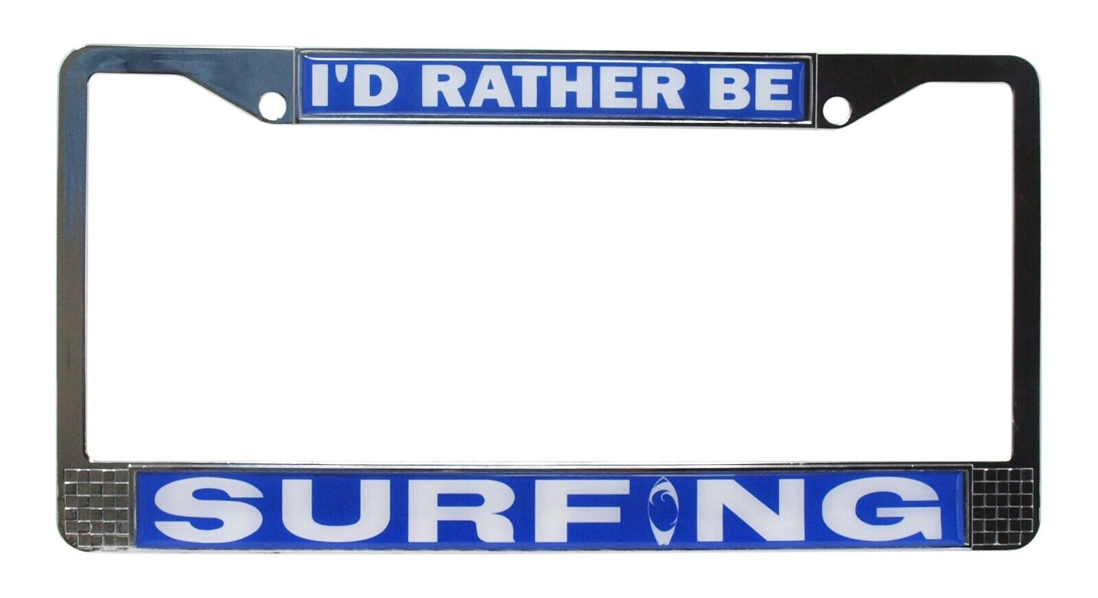 I'd Rather Be Surfing License Plate Frame