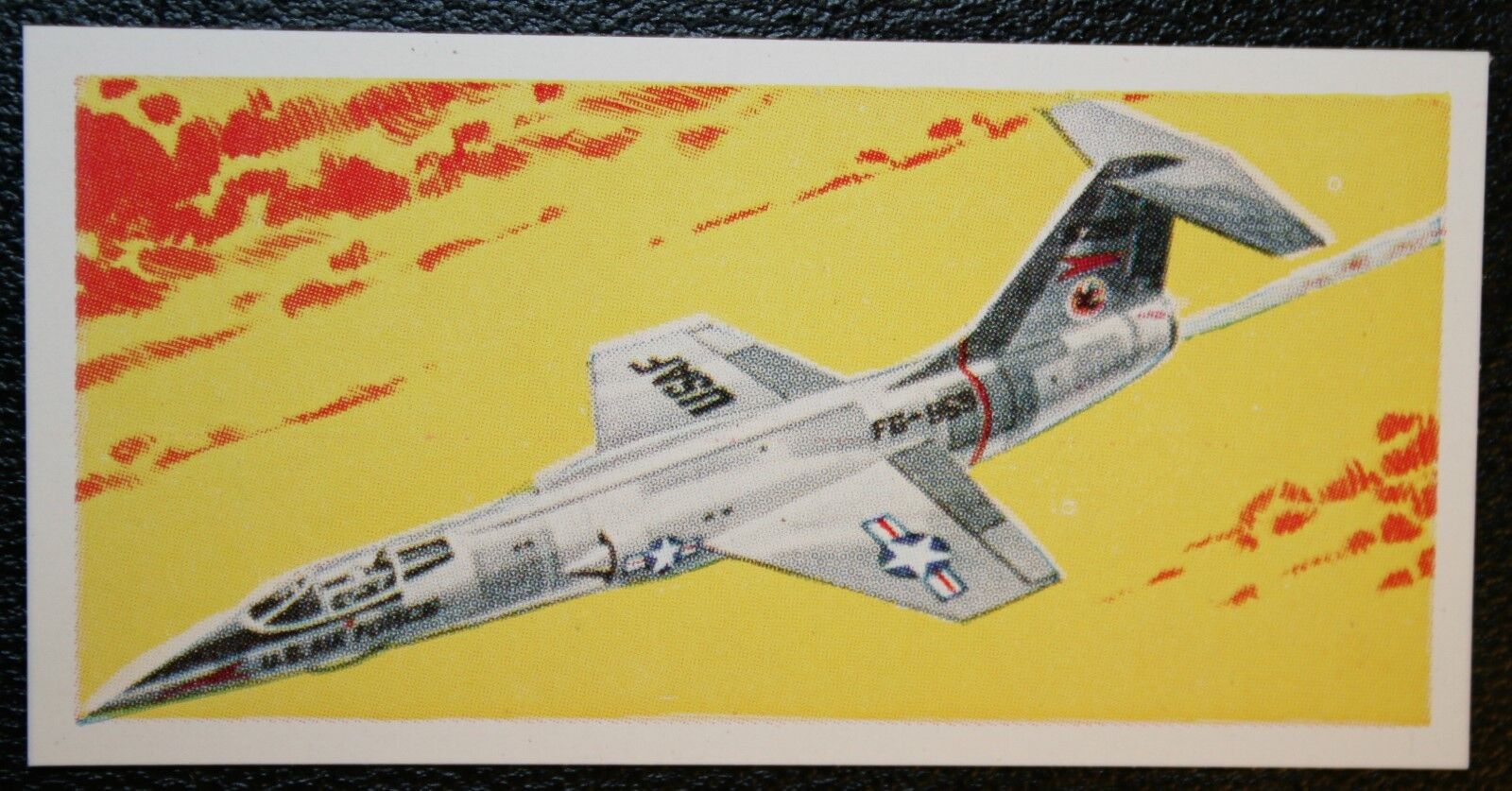LOCKHEED F-104A STARFIGHTER  Jet Fighter   Original 1960\'s Vintage Card  QC27M