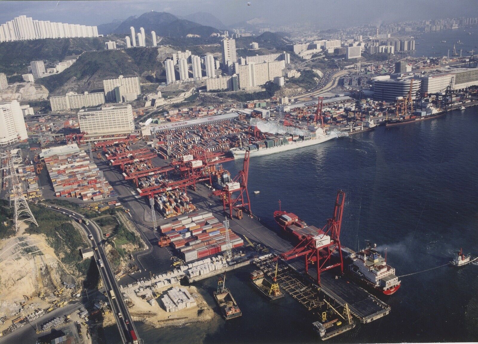 China Hong Kong Seaport Containers   A13 A1352 Original Vintage Photo