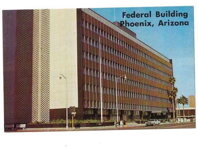 c.1960s Federal Building Phoenix Arizona AZ Chrome Postcard UNPOSTED