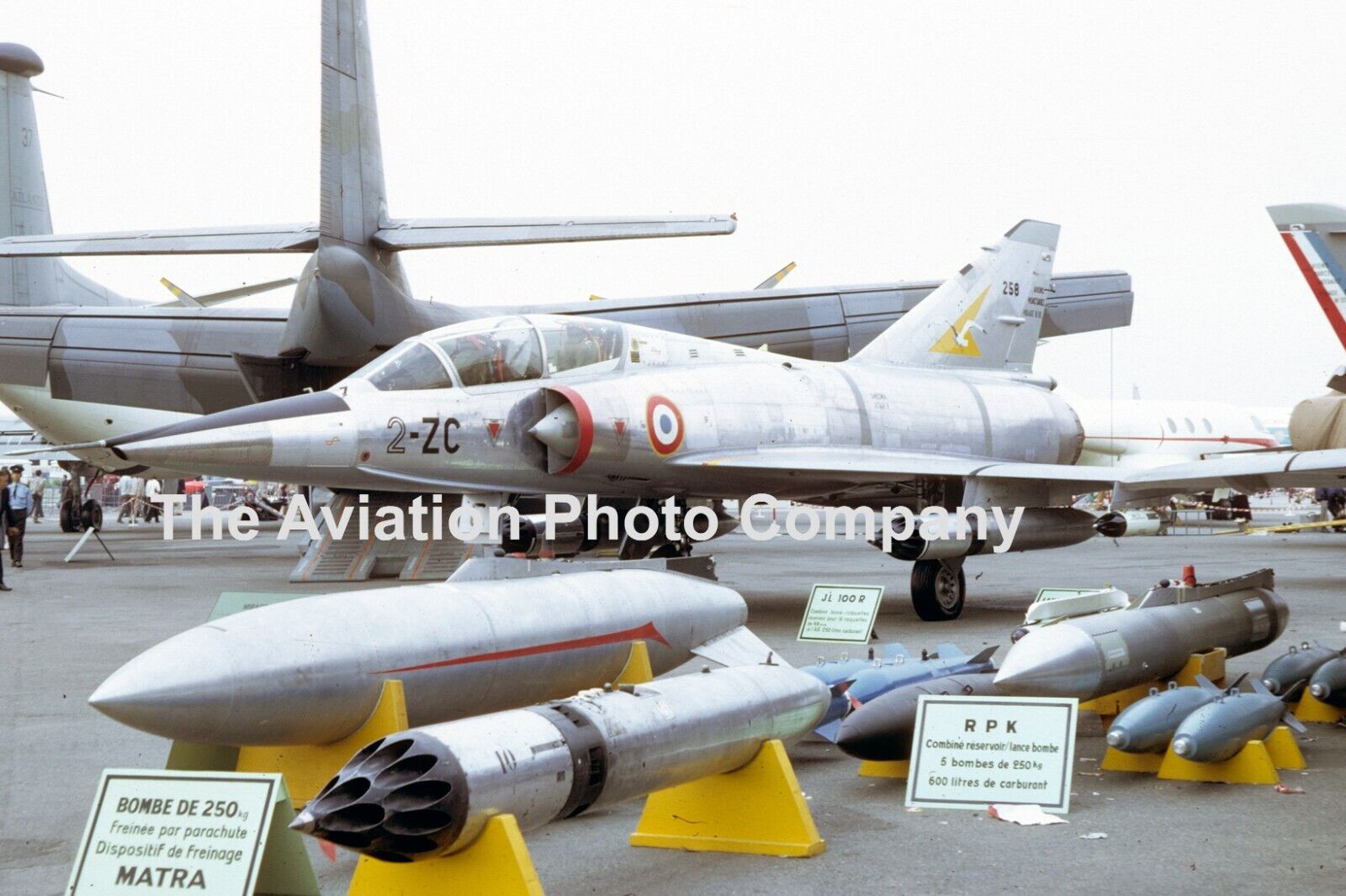 French Air Force Dassault Mirage 3B 258 at Le Bourget (1971) Photograph