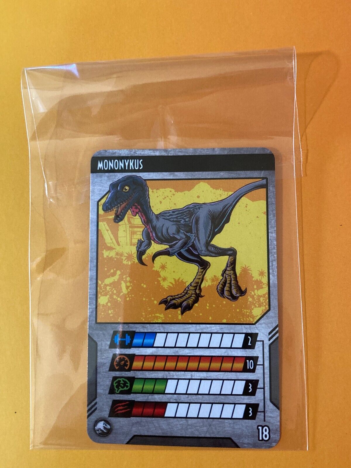 2017 Mattel Jurassic World Trading Card Monoykus #18