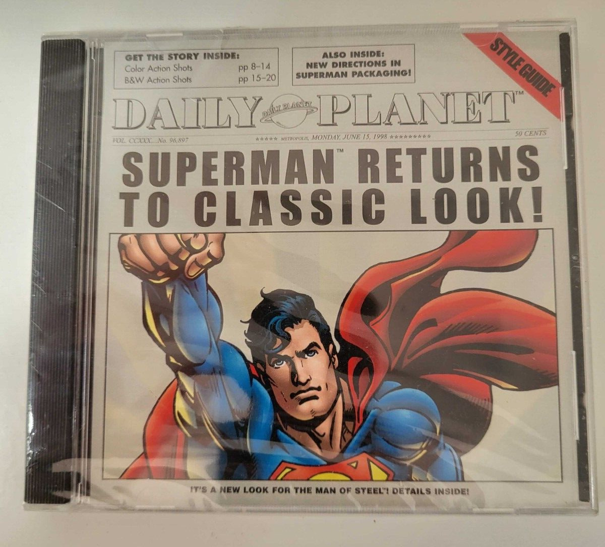 Superman  returns to classic look Style Guide 1998 sealed Rare HTF booklet + 1