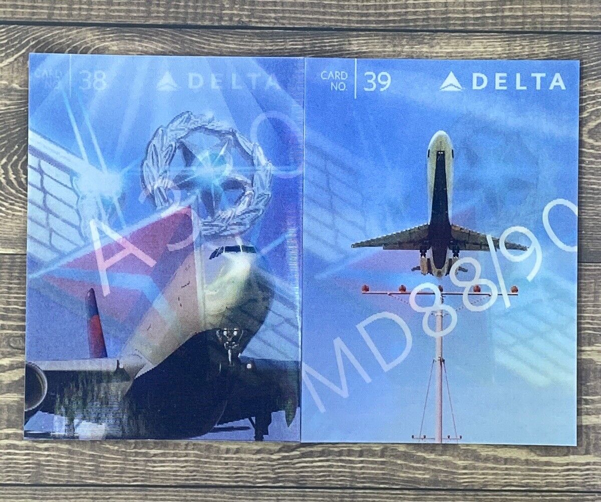 2015 Delta Airlines Pilot Trading Cards #38 And #39