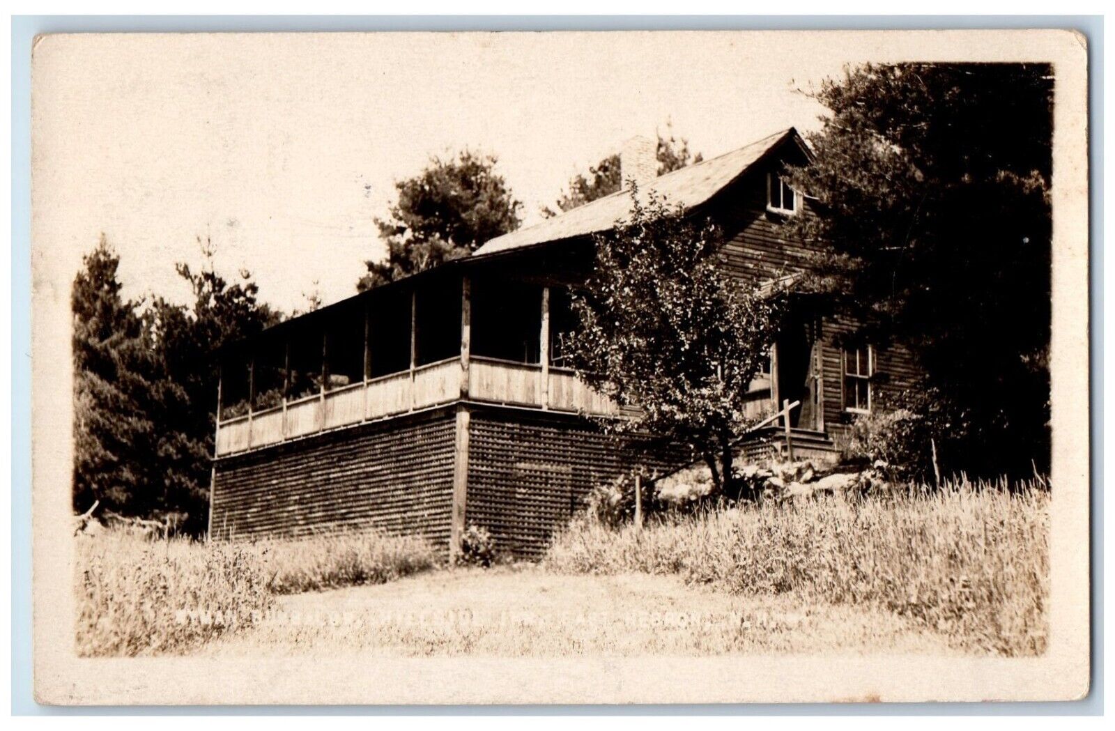 1929 Old House East Hebron New Hampshire NH RPPC Photo Posted Vintage Postcard