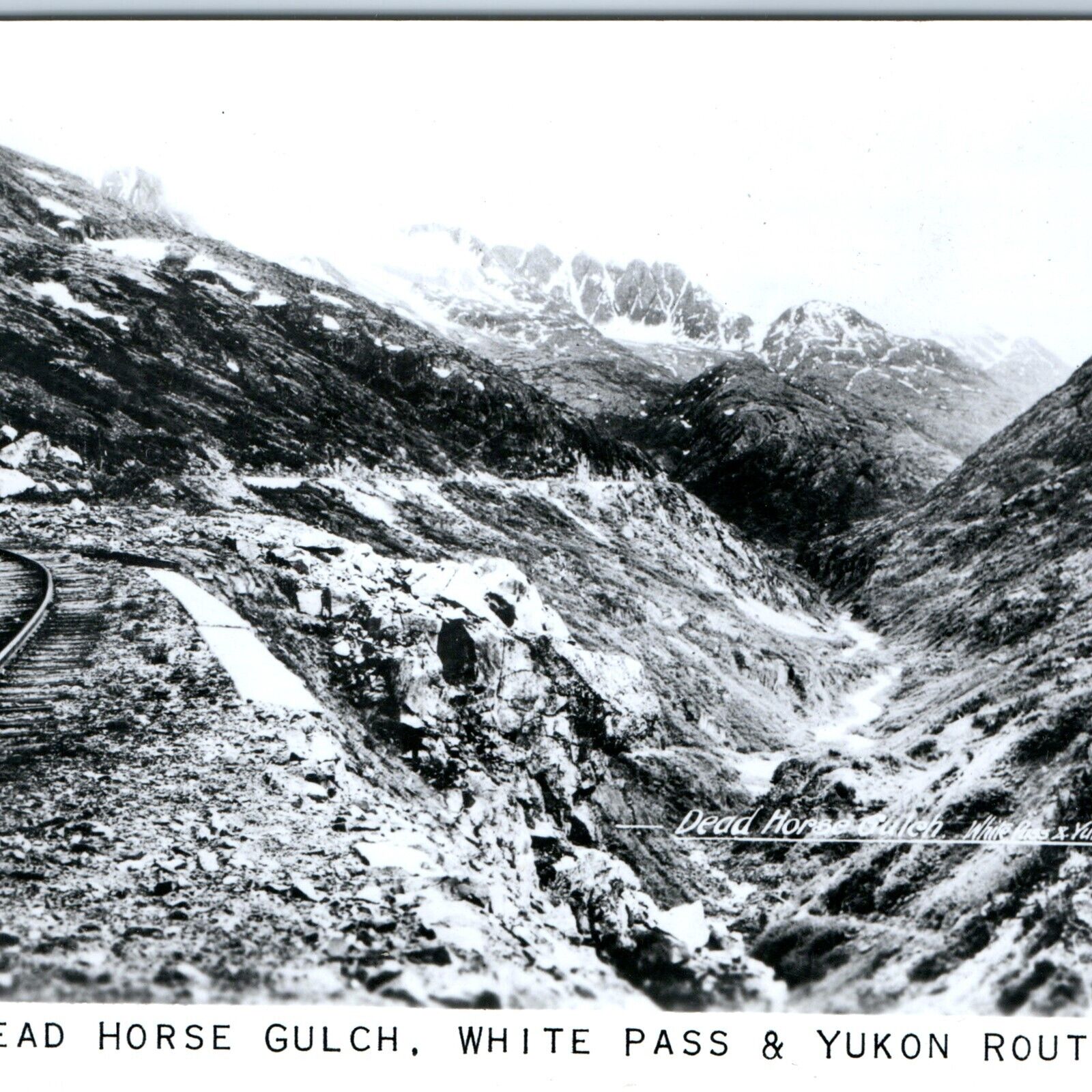 c1950s Alaska Railway RPPC Dead Horse Gulch White Pass Yukon Photo Postcard A98