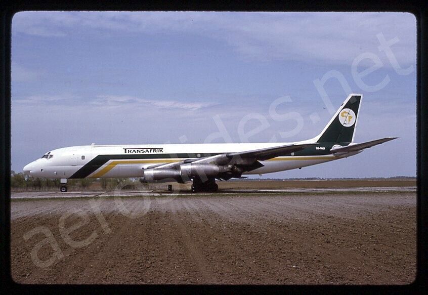 Transafrik Int\'l Douglas DC-8-21 S9-NAN Apr 92 Kodachrome Slide/Dia A1