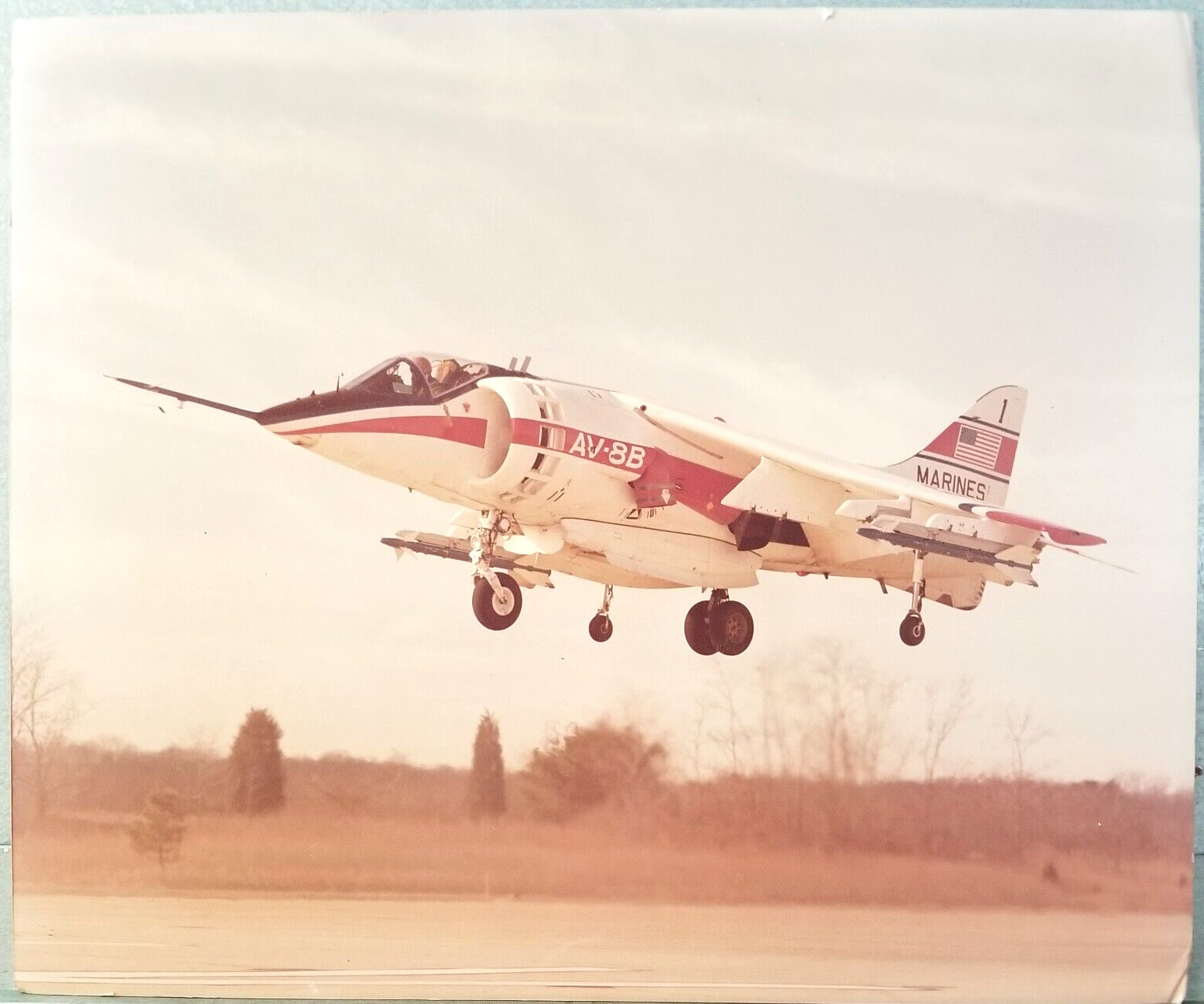 McDonnell Douglas AV-8B Harrier Art Landing Marines Foam Board Publicity 1970s