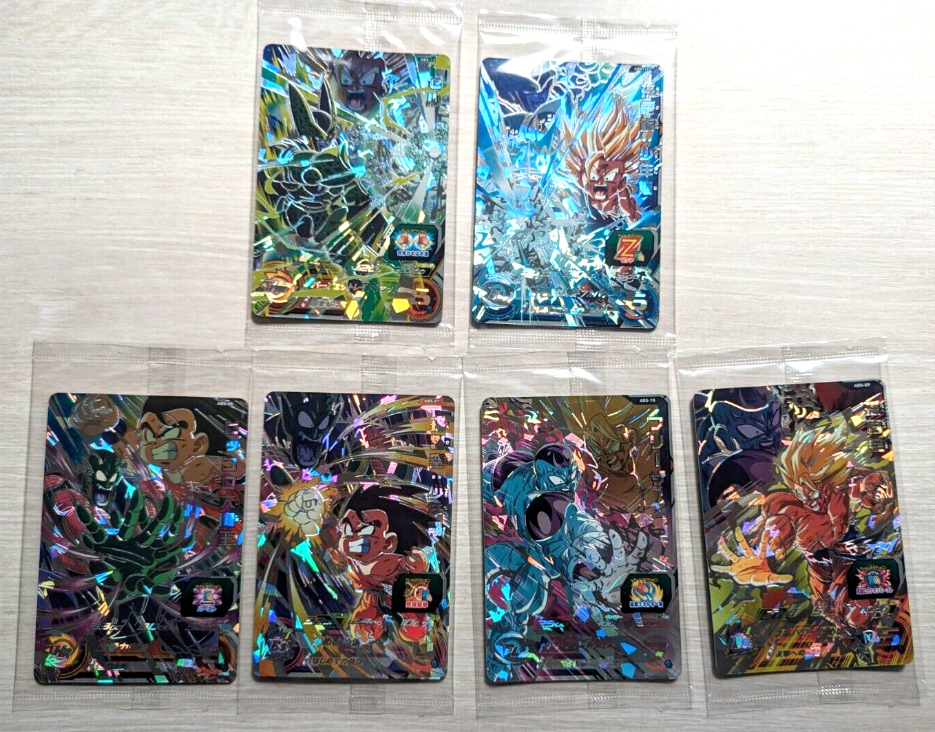 Super Dragon Ball Heroes Set of 6 Cards abs-07 ~ 12 Sealed SDBH Akira Toriyama