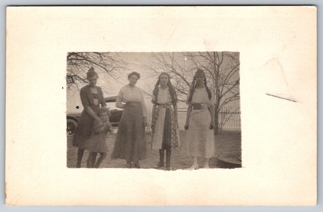 Women and Child Group Photo Odell Village Nebraska RPPC Real Photo Postcard