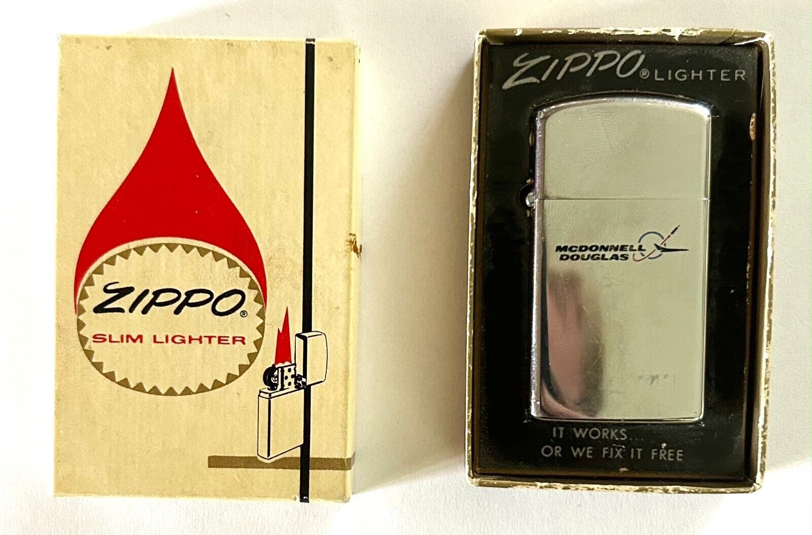 1971 Mcdonnell Douglas Slim Zippo Lighter