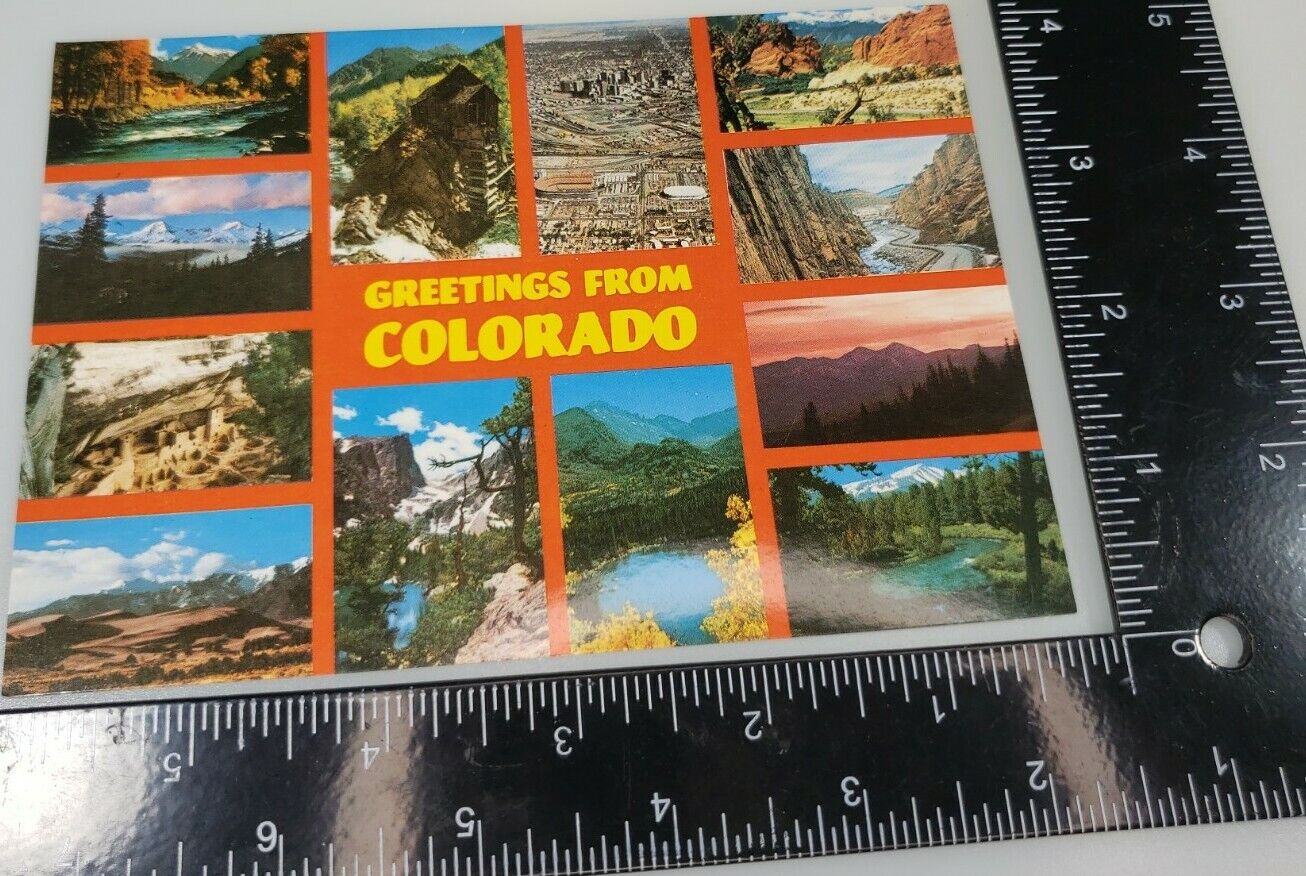 Vintage Greetings From Colorado Postcard Various Images - 