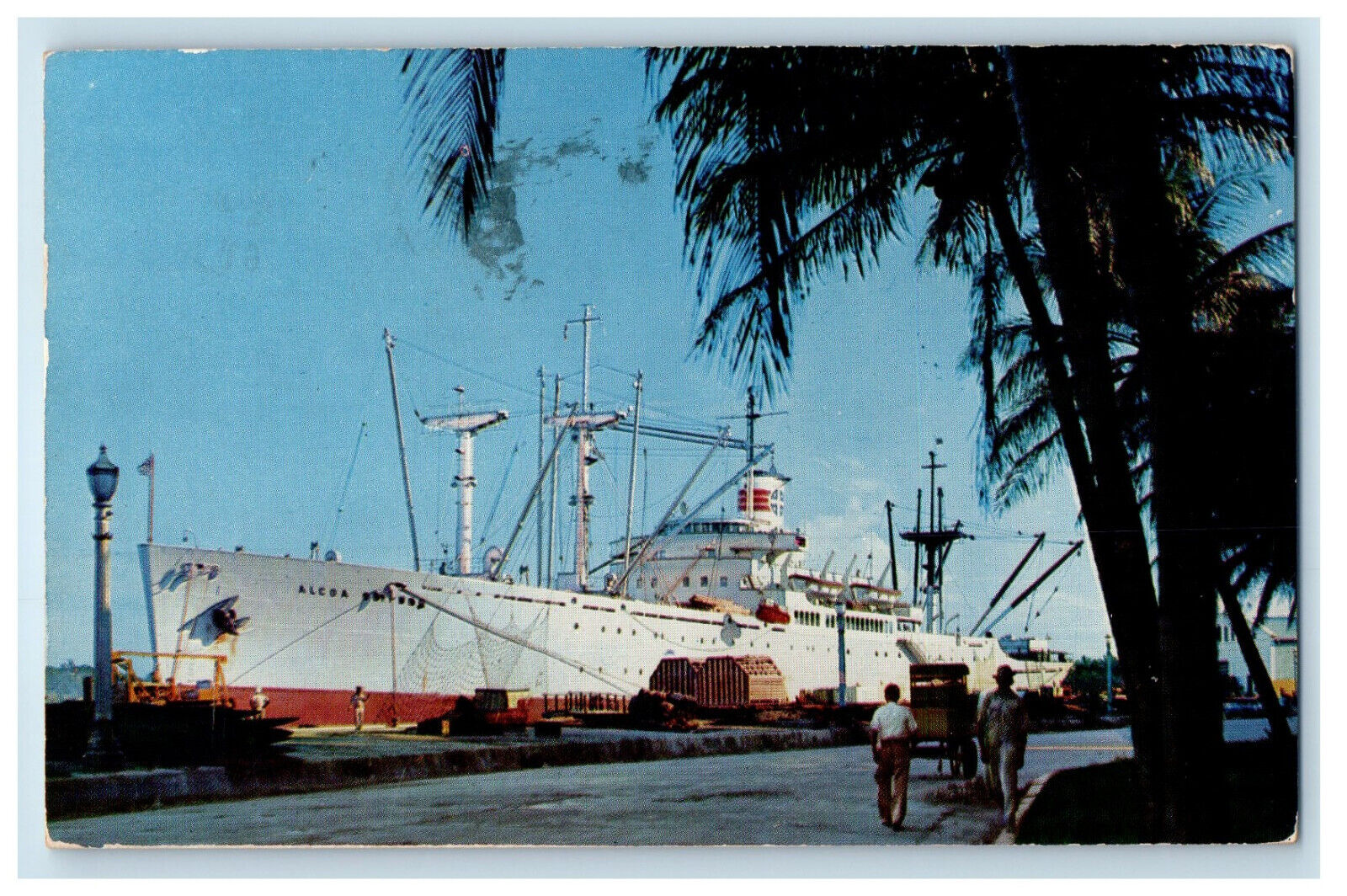 1961 S.S. Alcoa Clipper Alcoa Serves The Carribean Vintage Posted Postcard