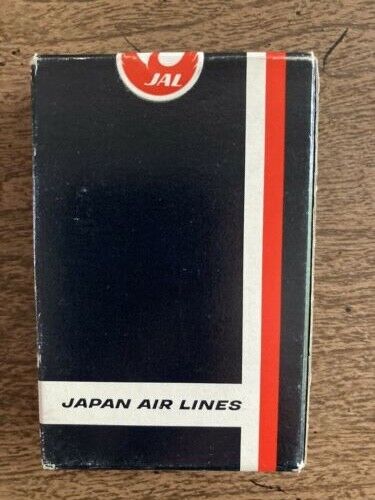 Vintage JAPAN AIRLINES Playing Cards Blue Box Sealed with JAL Logo HARD TO FIND